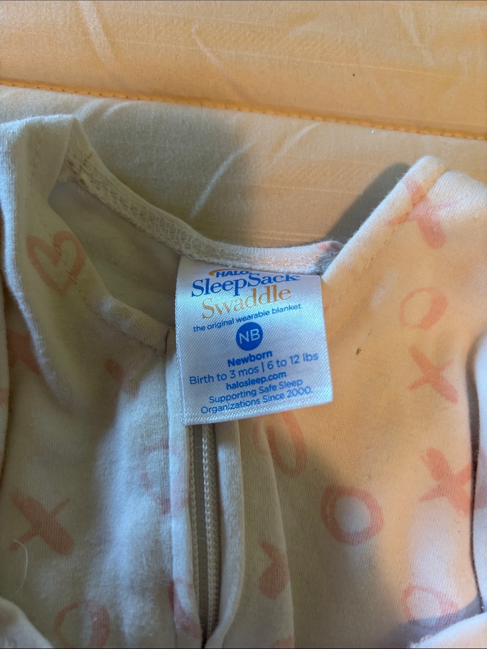 Halo Heart & XO Sleep Sack for Baby - Cozy Zippered Swaddle - Picture 2 of 4